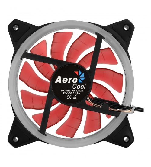 Aerocool Rev RED Ventola da 120mm con illuminazione ad anello Dual Led