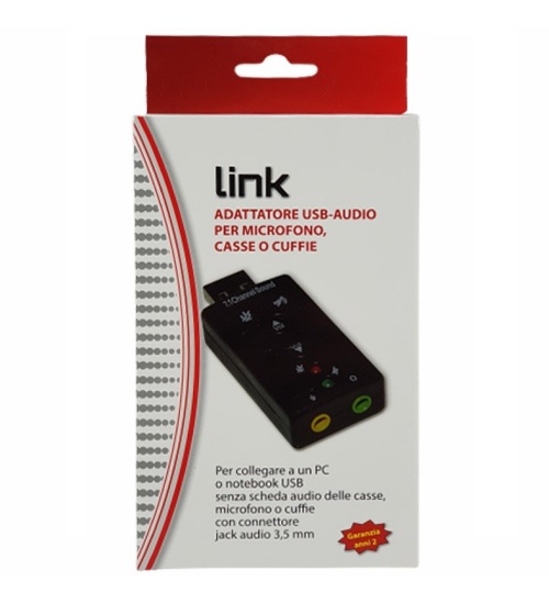 Adattatore da USB a Jack 3.5 audio per cuffie, microfono e casse