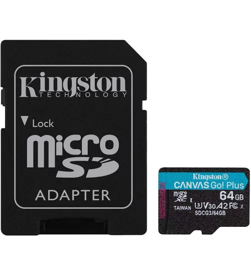 Kingston 64GB mSDXC Goplus U3 con Adattatore